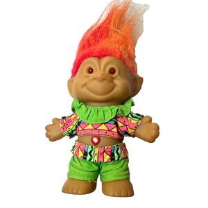 Vintage Russ Troll Doll  Scotsman Figure 1990s Toys 5” Red Orange Hair